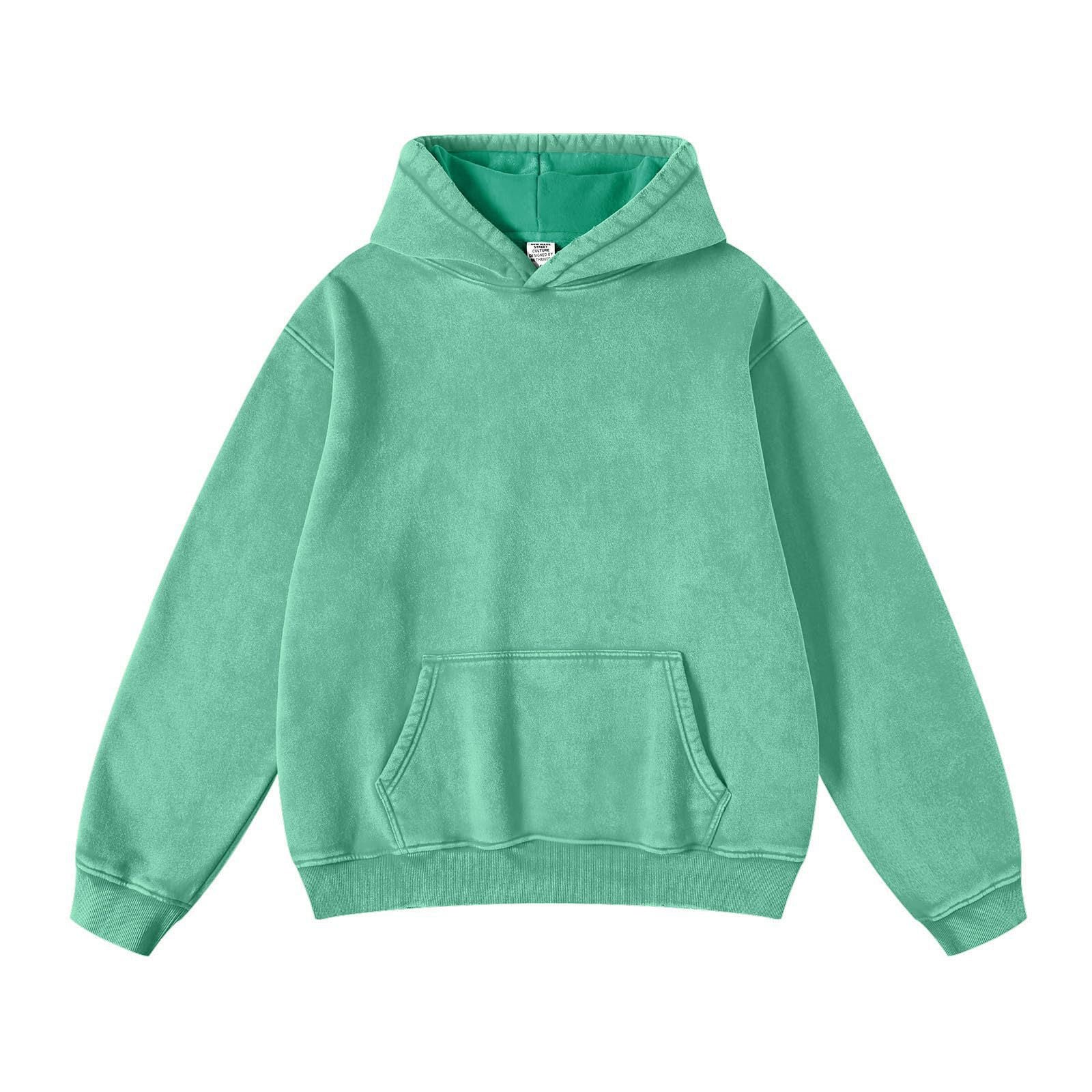 Men's Loose Casual Solid Color Hooded Sweatshirt
