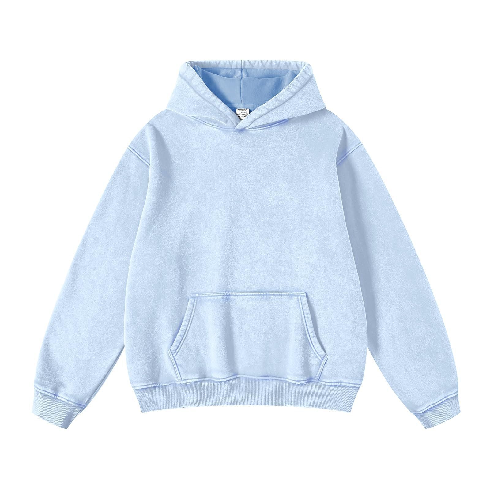 Men's Loose Casual Solid Color Hooded Sweatshirt